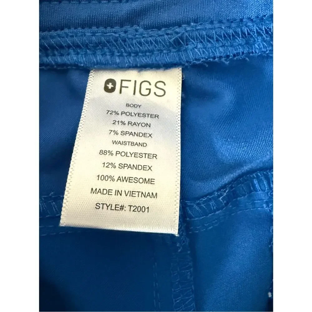Figs Axim Cargo Scrubs Pants Mens Sz S Royal Blue Medical Doctor PO1657